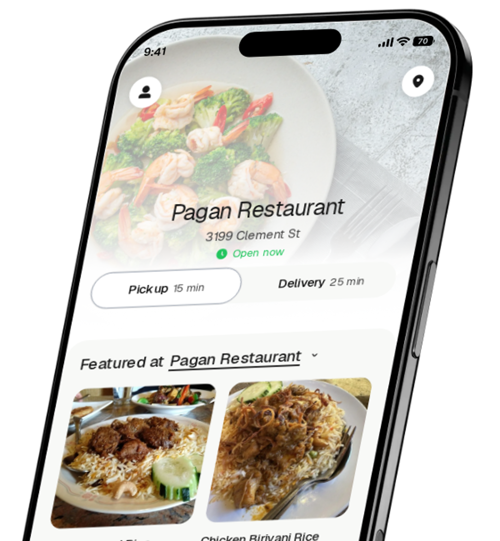 Pagan Restaurant app preview